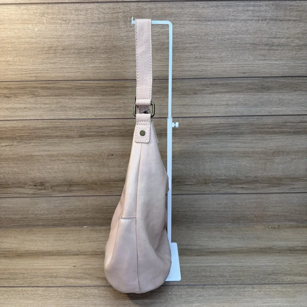 American Leather Co Carrie Hobo Light Pink Leather Purse Handbag USED See Photos